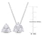 Gemstone Classics™ 3 1/2kt. Created White Sapphire Pendant Set - image 4