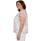 Plus Size Hearts of Palm Fun in the Sun Cap Sleeve Eyelet Blouse - image 3