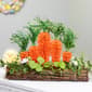Northlight Seasonal Standing Carrots on Log Easter Décor - image 2