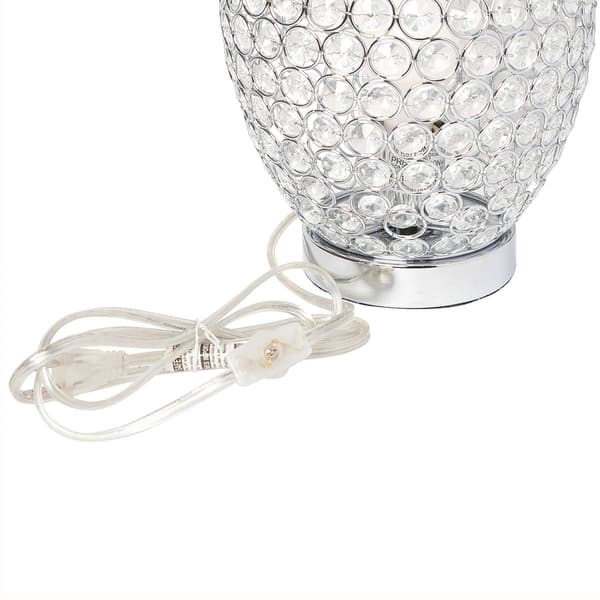 Elegant Designs Elipse Crystal Curved Uplight Table Lamp