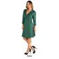 Plus Size 24/7 Comfort Apparel Solid Collared Wrap Dress - image 4