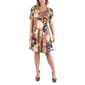 Plus Size 24/7 Comfort Apparel Floral Stripe A-Line Dress - image 1