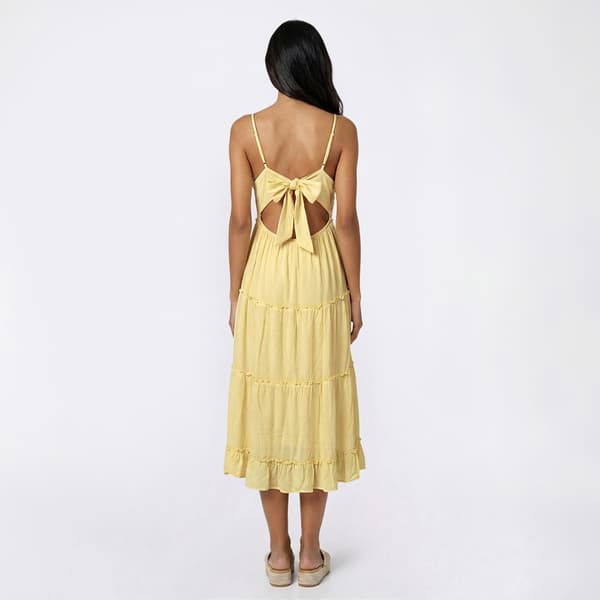 Juniors No Comment Crochet Bust Tier Midi Dress