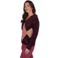 Plus Size Hearts of Palm Berry Fabulous V Neck Argyle Sweater - image 4