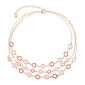 Gloria Vanderbilt Rose Gold-Tone Multi-Row Bib Necklace - image 1