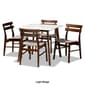 Baxton Studio Richmond Modern Walnut Brown Wood 5pc. Dining Set - image 9