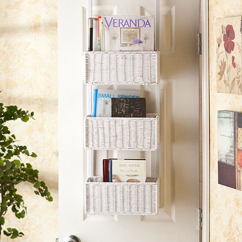 Southern Enterprises 3-Tier Over The Door Basket Storage