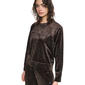 Womens DKNY Sport Print Velour Raglan Pullover With Metallic Lur - image 1
