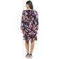 Womens Madison Leigh Long Sleeve Floral Hardware Neck Dress - image 2