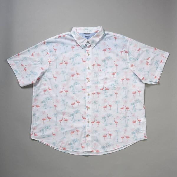 Mens Big & Tall IZOD&#40;R&#41; Saltwater Button Down Shirt - Flamingo - image 