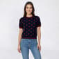 Womens Adrianna Papell Short Sleeve Cherry Crew Neck Sweater - image 1