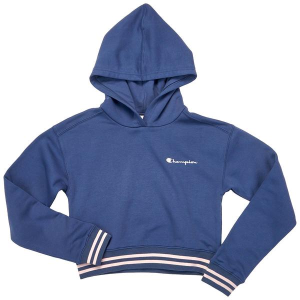 Girls (7-16) Champion® Stripe Trim Fleece Lined Hoodie