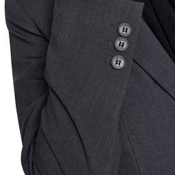 Womens DKNY Long Sleeve One Button Notched Blazer - Charcoal