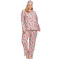 Plus Size White Mark 3pc. Grey Rose Pajama Set - image 1