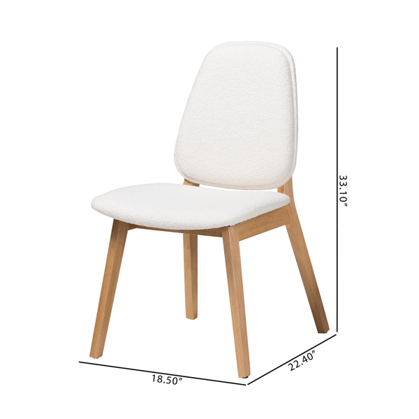 Baxton Studio Hudson Boucle Upholstered Dining Chair - Set of 2