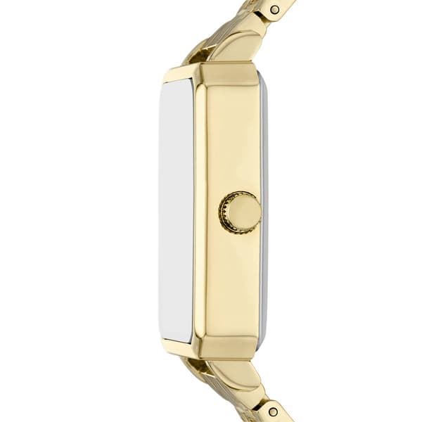 Womens Folio Gold-Tone Watch/Stone Bracelet Set - FMDFL2084