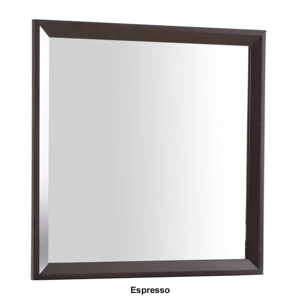 Passion Furniture Classic Square Framed Dresser Mirror - 36x36