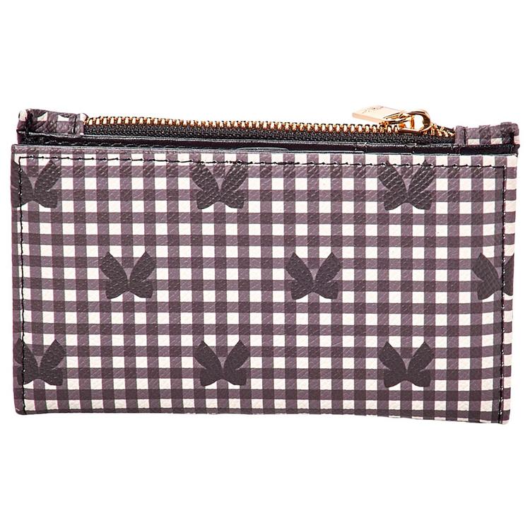 Womens Nanette Lepore Aime Slim Bifold Wallet - Gingham