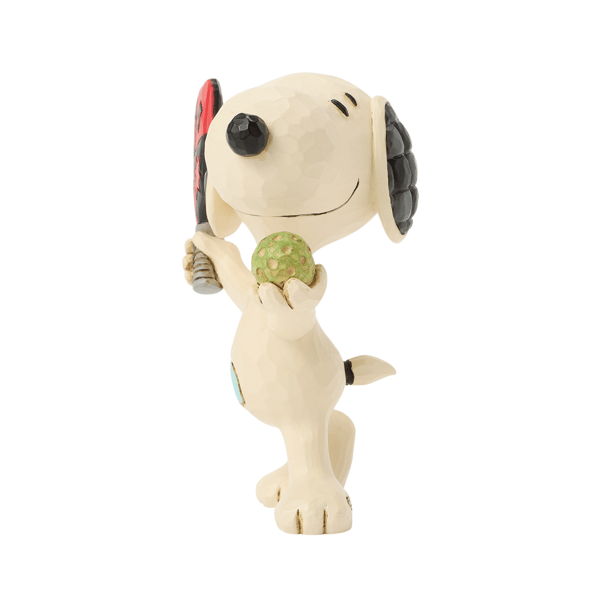 Jim Shore Peanuts Snoopy Playing Pickleball Mini Figurine