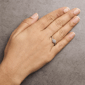 Haus of Brilliance 1/4ctw. Diamond Bypass & Halo Promise Ring - image 6