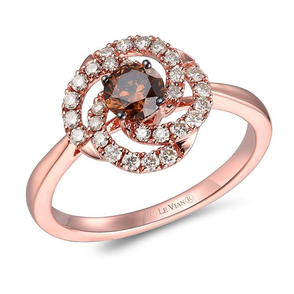 Le Vian Nude Diamonds Swirl & Chocolate Diamond Center Ring - image 
