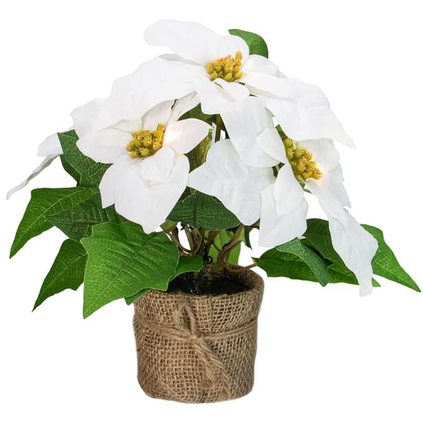 Northlight Seasonal 11.75 LED Artificial Poinsettia Plant - image 