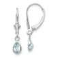Gemstone Classics&#40;tm&#41; 14kt. Pear Aquamarine Dangle Earrings - image 1