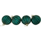 Northlight 4ct. Green Ribbed Lined Glass Christmas Ball Ornaments - image 3