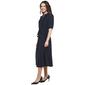 Womens Sharagano Short Sleeve Pleated Midi Dress - image 4