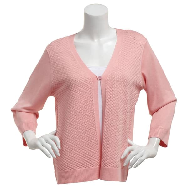Womens Hasting & Smith 3/4 Sleeve V Neck One Button Shrug - image 
