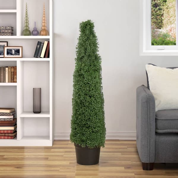 Northlight Seasonal 4ft. Artificial Boxwood Cone Topiary Tree