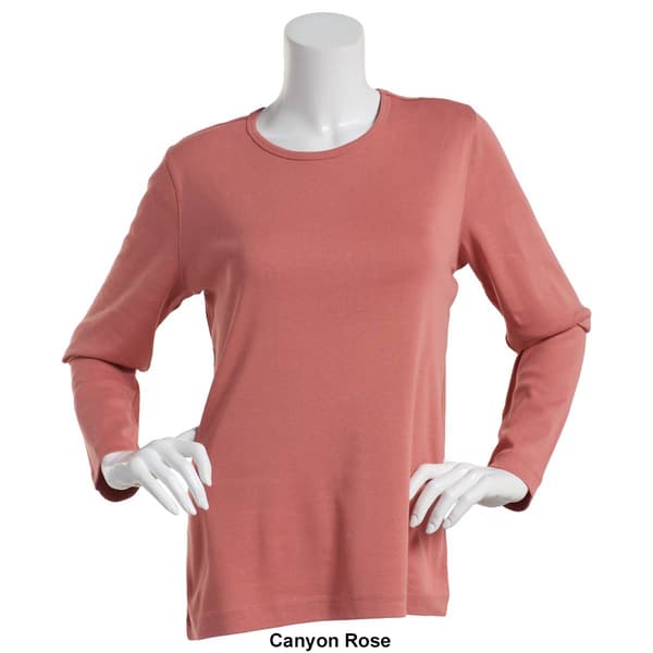 Plus Size Preswick & Moore Long Sleeve Crew Neck Tee