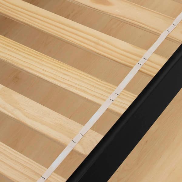 South Shore Fakto Matte Black Twin on Full Wood Bunk Bed