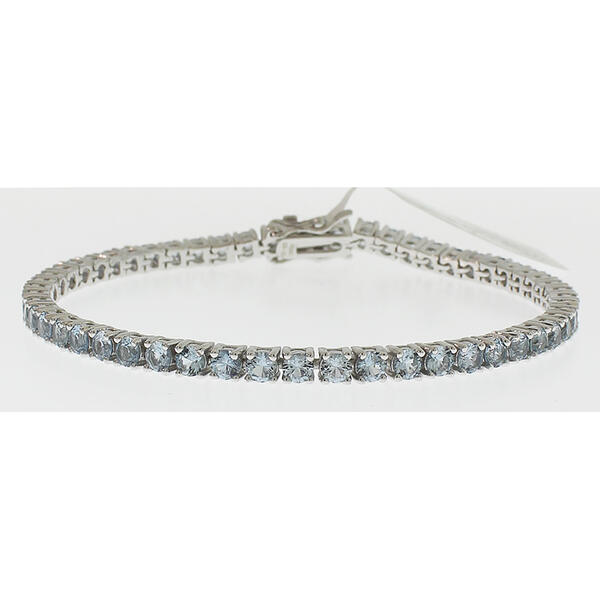 Gemstone Classics&#40;tm&#41; 3.00mm Round Aquamarine Bracelet - image 