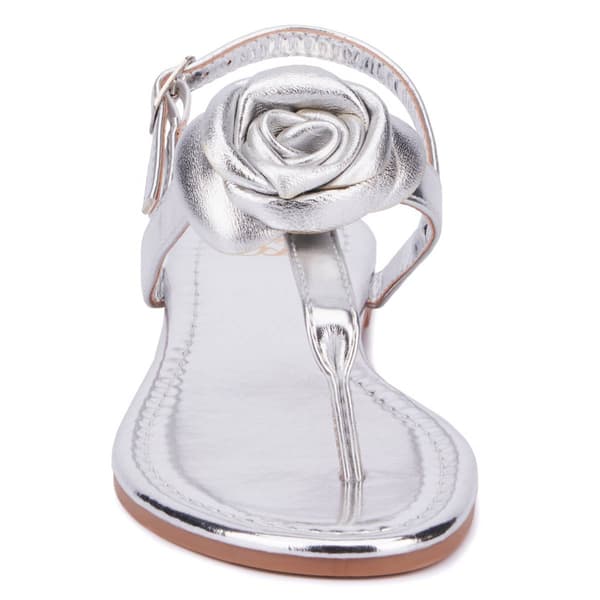 Womens New York & Company Rosette Flip Flops