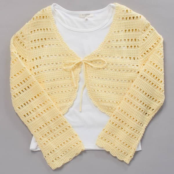 Girls (7-16) No Comment 2pc. Crochet Front Tie Top w/ Tank Top - image 