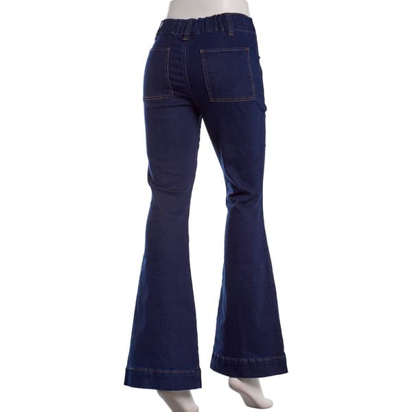 Juniors Madden Girl High Rise Denim Elastic Back Flare Jeans