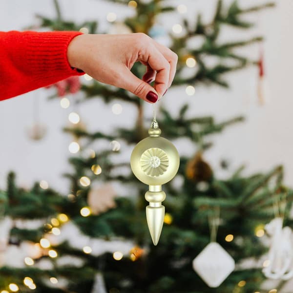 DAK 4ct. Gold Retro Reflect Shatterproof Christmas Ornaments