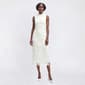 Womens Robbie Bee Sleeveless Mock Neck Lace Shift Midi Dress - image 1