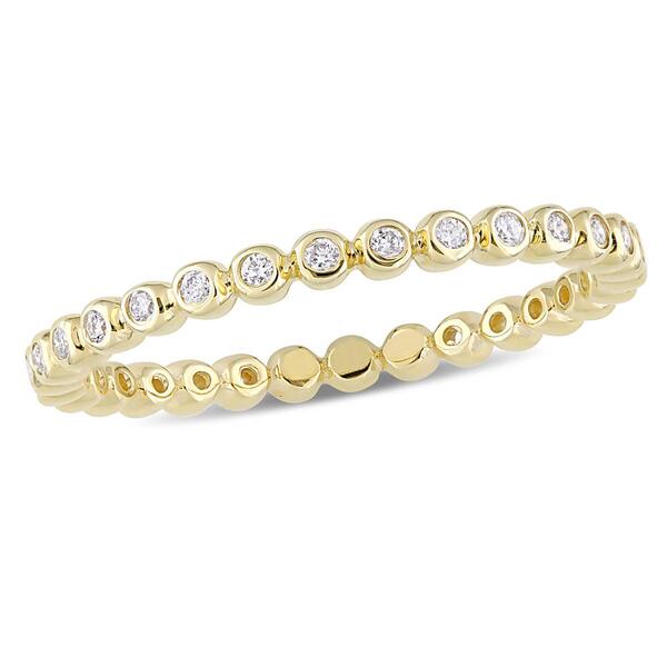 Diamond Classics&#40;tm&#41; 10kt. Gold 1/4ct. Diamond Wedding Band Ring - image 