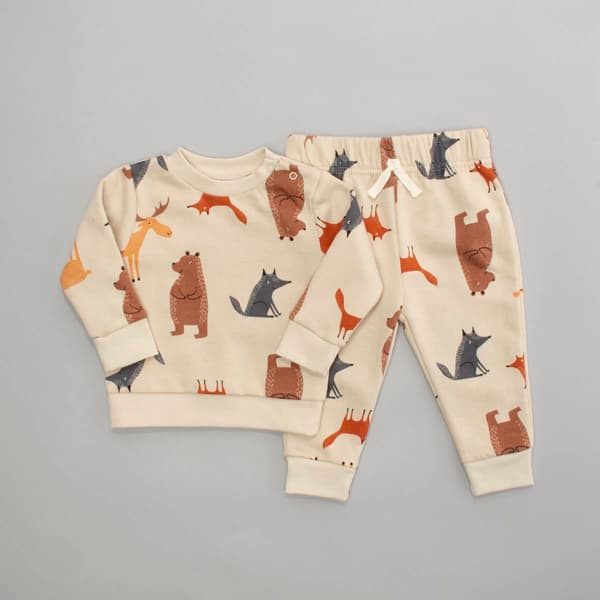 Baby Boy (NB-9M) bon bebe(R) Woodland Critters Joggers Set - image 