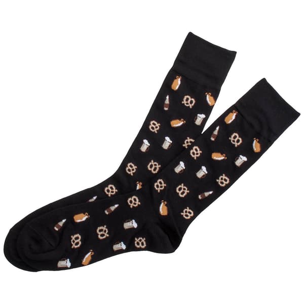 Mens Davco(R) Beer & Pretzels Crew Socks - image 