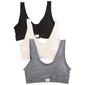 Womens Danskin 3pk. Seamless Rib Bralettes DS2106-3PKAB - image 3