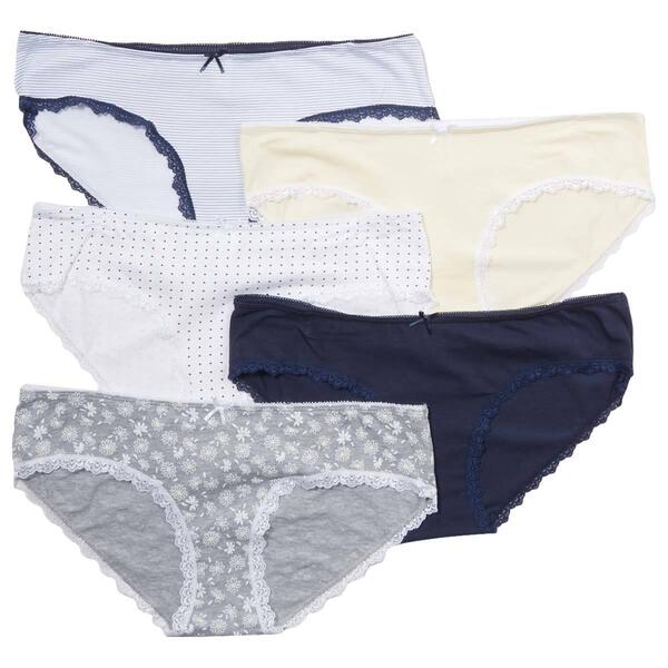 Womens Laura Ashley® 5pk. Cotton Bikini Panties - LS8135-5PKAG - Boscov's