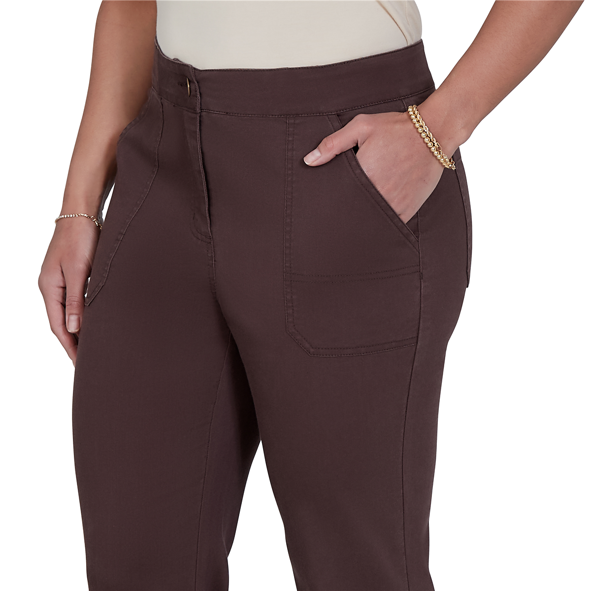 Womens Ruby Rd. Romance On The Ranch Washed Twill Pants
