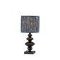Adesso Samira Table Lamp with Soft Pleated Blue Fabric Shade - image 1