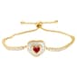 Gemstone by Gianni Argento Lab Ruby Heart Baguette Bracelet - image 1