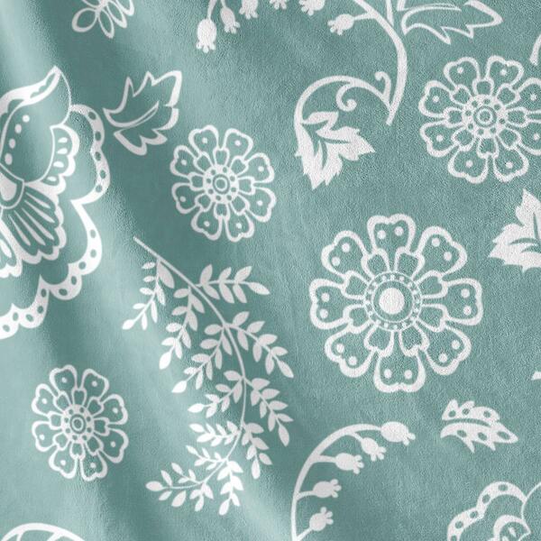 Spirit Linen Home&#8482; Velvet Plush Floral Sage Throw Blanket