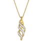 Loveblooms&#40;tm&#41; Gold Sterling Silver 1/10ctw. Swirl Pendant - image 1