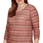Petite Alfred Dunner Union Square Bayadere Stripe Blouse - image 5